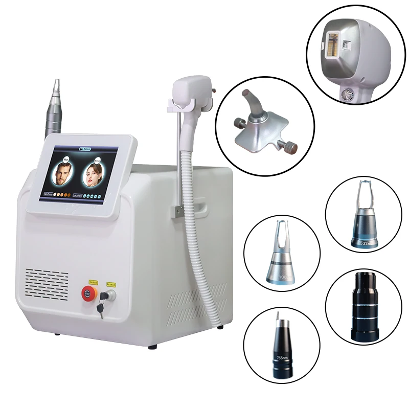 ADG Diode Laser Effective Hair Removal 808 755 1064nm+Picosecond Tattoo Removal Machine 2in1 Hair Removal Equipment