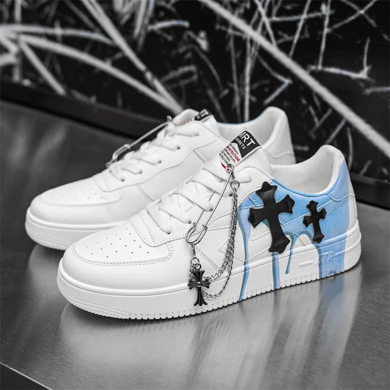 

Men's Sneakers Versatile Summer Retro White Shoes Thick-Soled Casual Shoes Cross Ins High Street Sneakers