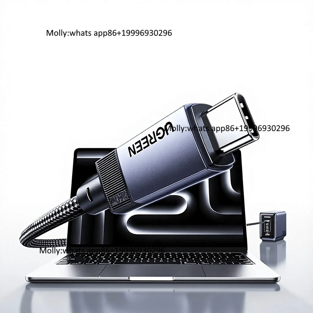 For L506 Car Charging Cable CarPlay Telescopic Spring USB-C/USB-A Connectors 60W Fast Charging Tin-plated Copper Weaving