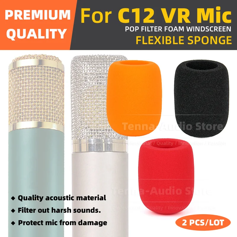 

Windscreen Microphone Anti Pop Filter For AKG C12 C12VR C 12 VR The Vintage Tube Mic Sponge Windproof Foam Windshield Cover