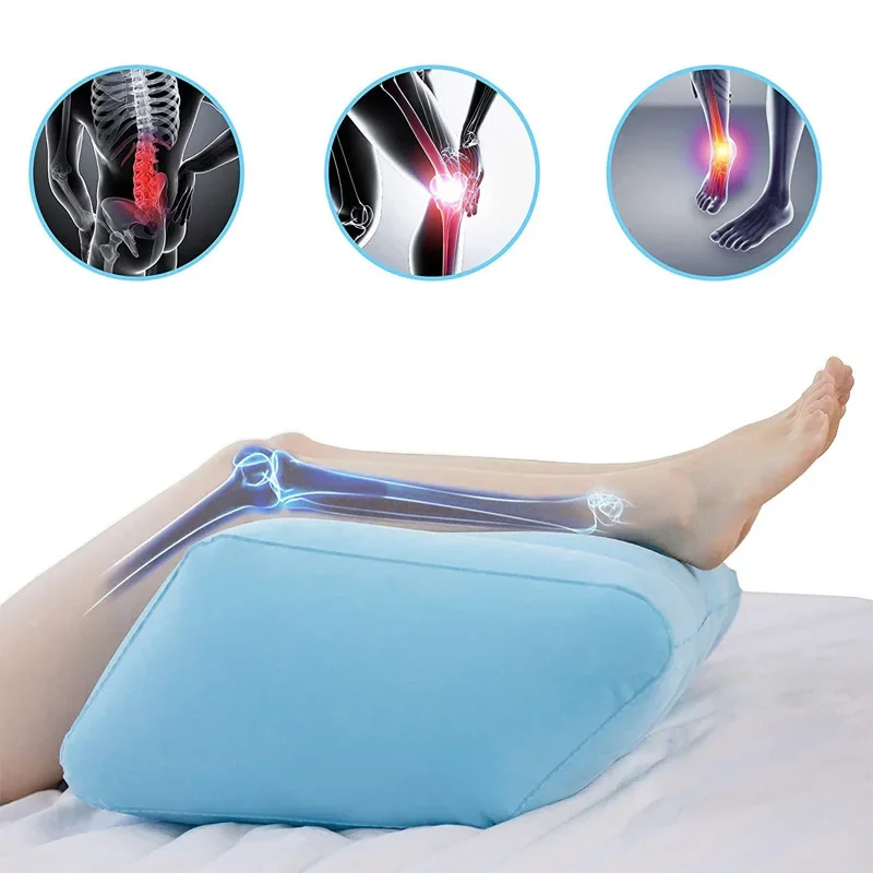 

1pcs Portable Inflatable Elevation Wedge Leg Foot Pillow For Sleeping Knee Support Cushion Between The Legs With Inflator Pump