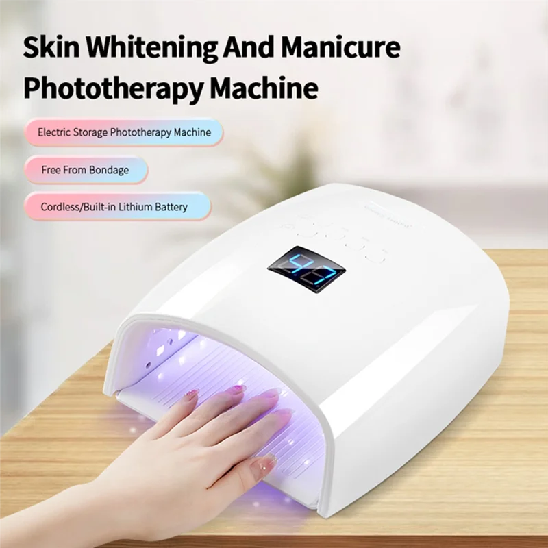 

Rechargeable UV LED Nail Lamp 66W Lamp For Manicure With LCD Screen 4 Timer Settings Nail Art Manicure Tools EU PLUG