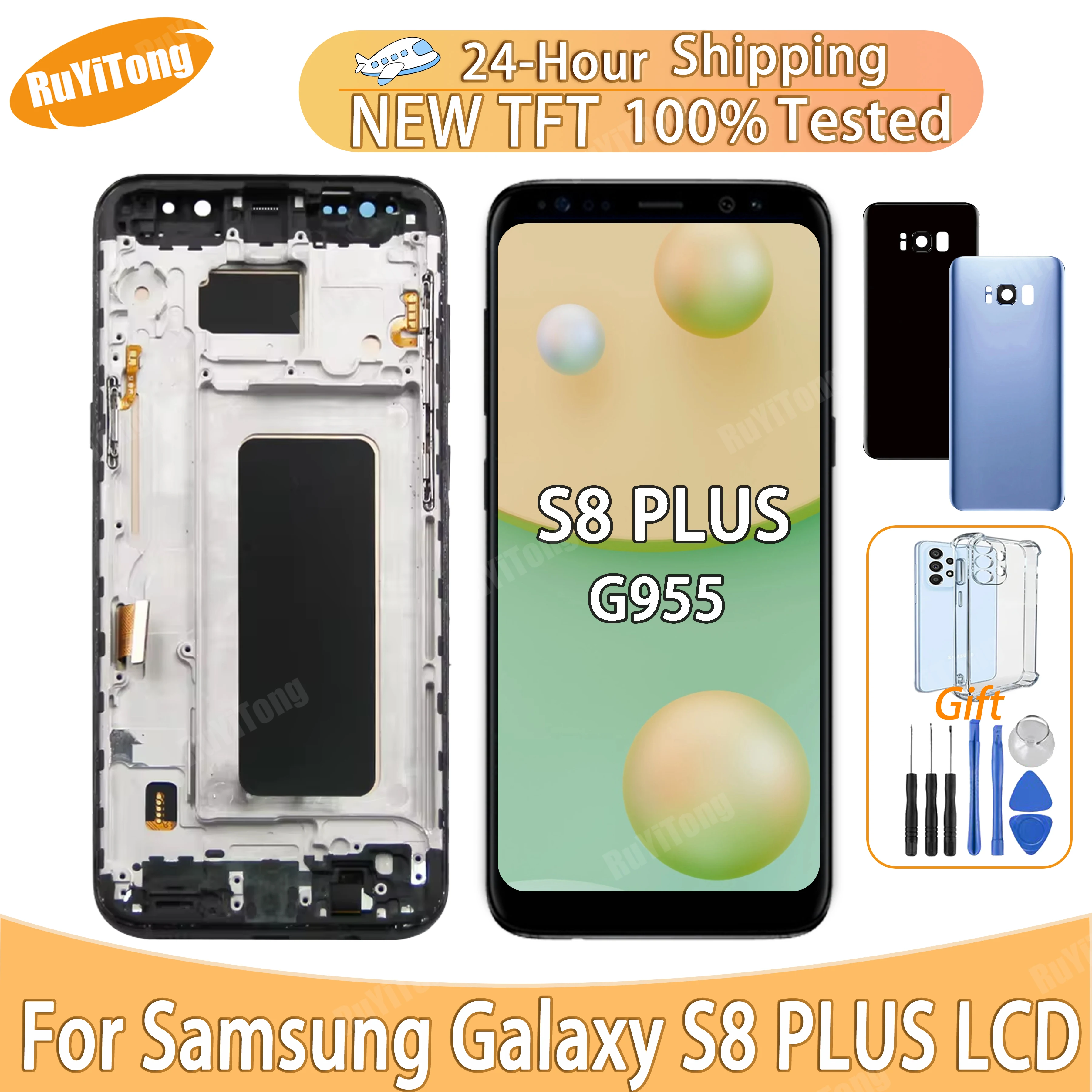 

NEW TFT Screen For Samsung Galaxy S8 Plus G955 LCD Display Touch Screen Digitizer With Frame For Samsung Galaxy S8+ G955F LCD