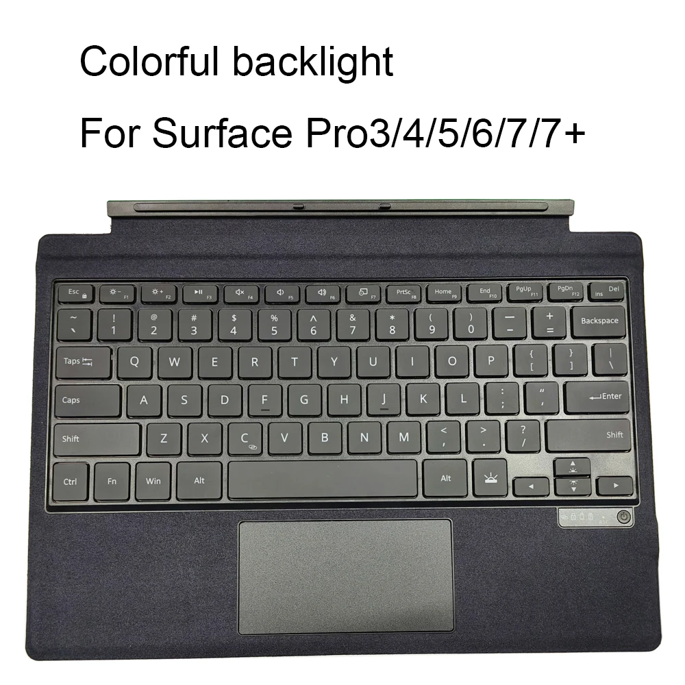 لوحة مفاتيح لاسلكية متوافقة مع بلوتوث ، لوحة تتبع بإضاءة خلفية ، لوحة مفاتيح لسطح Go1 ، 2 ، 3 ، سطح Pro3 ، 4 ، 5 ، 6 ، 7 + ، سطح Pro8 ، X