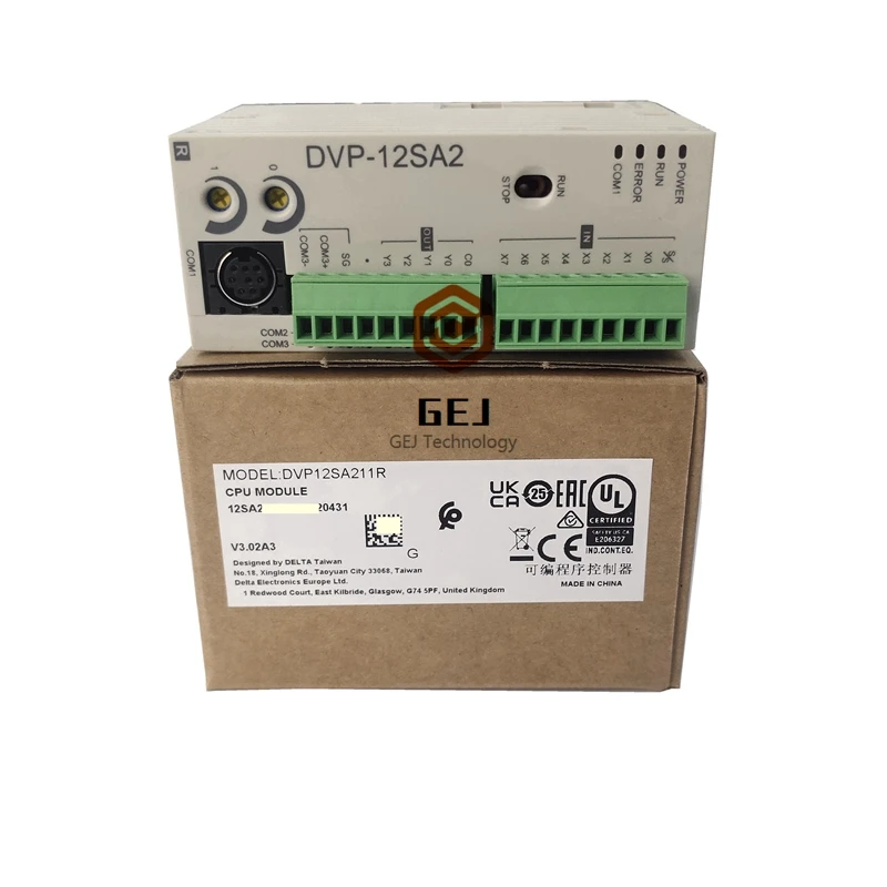 Controlador programable DVP12SA211T DVP12SA211R Delta, entrada PLC, 8 salidas, 4