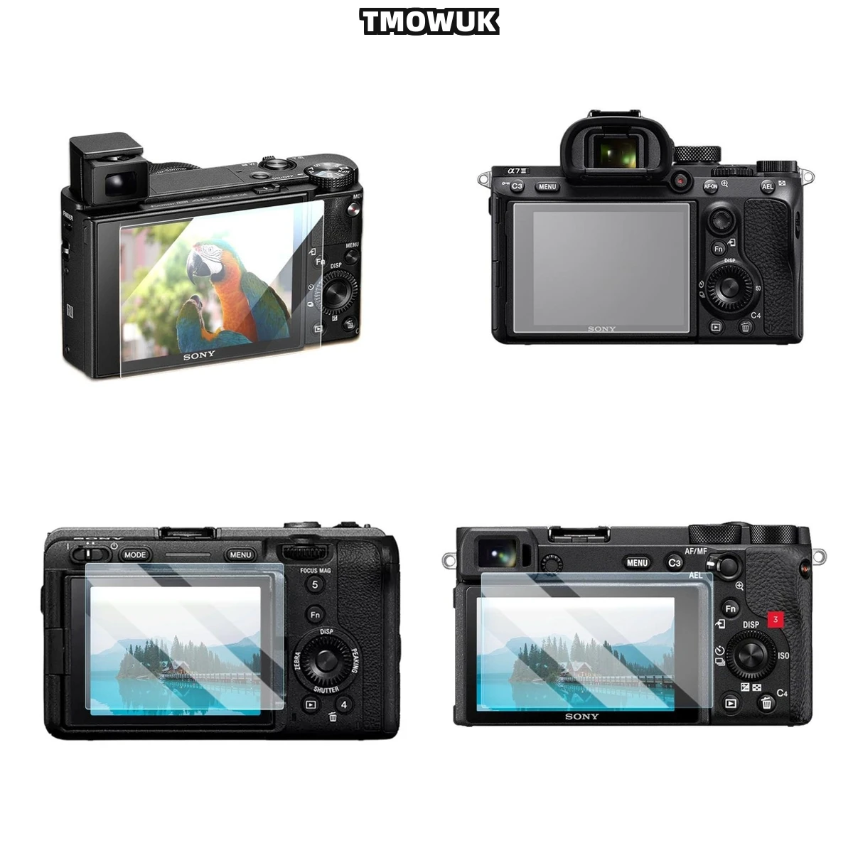 

Crystal Clear For A6600 A6000 A6300 A5000 A6500 NEX6 NEX-5N NEX-7 9H Glass Screen Shield, Easy Installation.