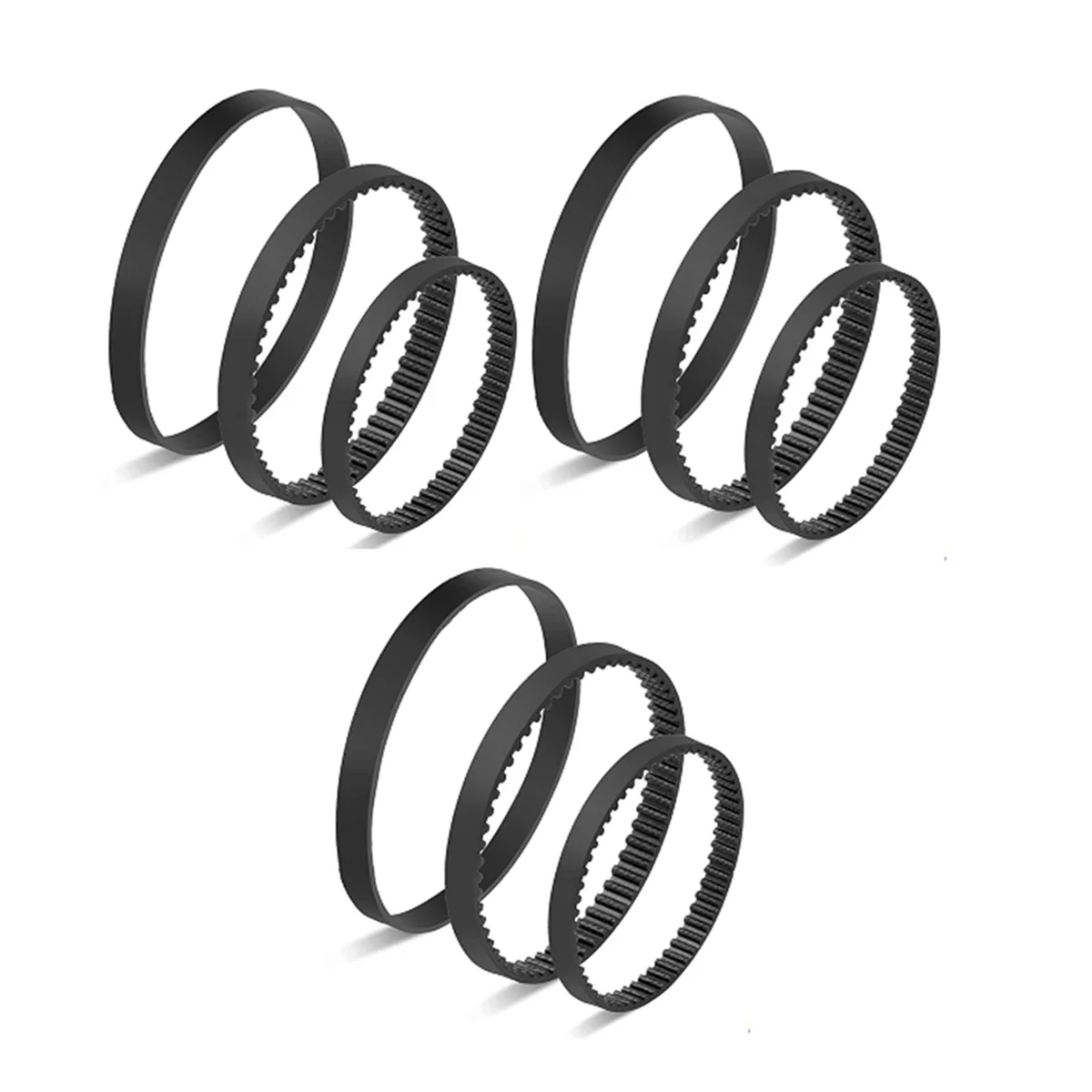 A17G 9pcs Replacement Belt Set for Bissell ProHeat 2X Revolution Pet Pro Carpet Cleaner 1986, 1964, 2007, 2007P Series