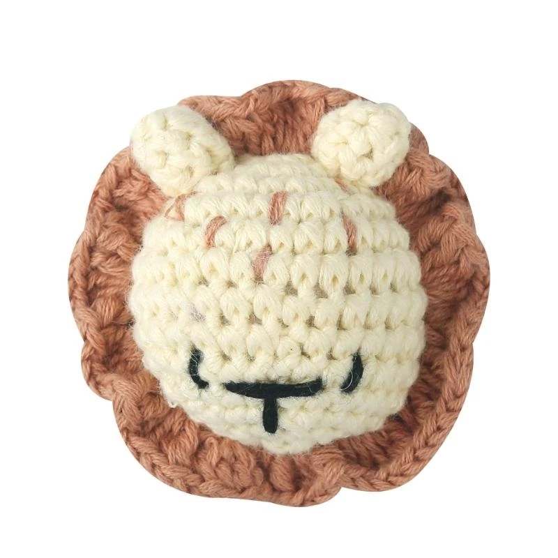 

J15U Crochet Bead Pacifier Clip DIY Accessories Handwoven Animal Baby Teether Toy