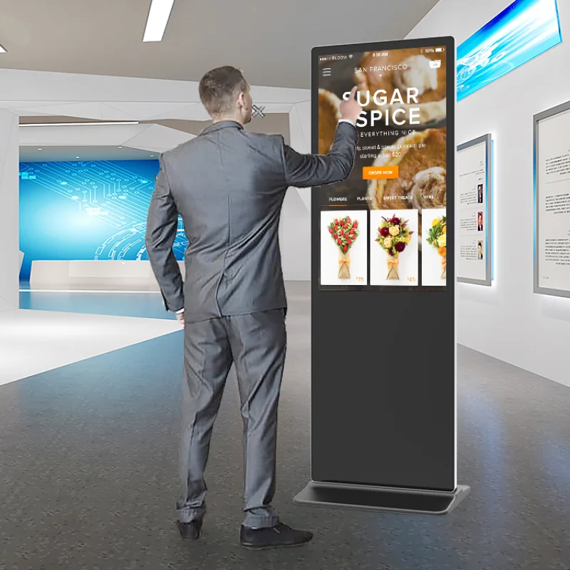 43 50 55 65 inch touch screen vertical advertising machine interactive LCD display screen for trade show