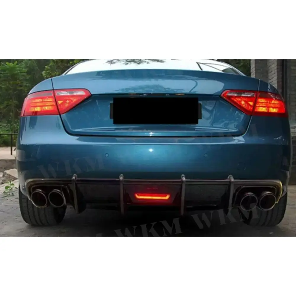 

Rear Diffuser Splitter With LED Light for Audi A5 Standard Coupe 2008-2011 Rear Bumper Bodykits Guard Spoiler Carbon Fiber