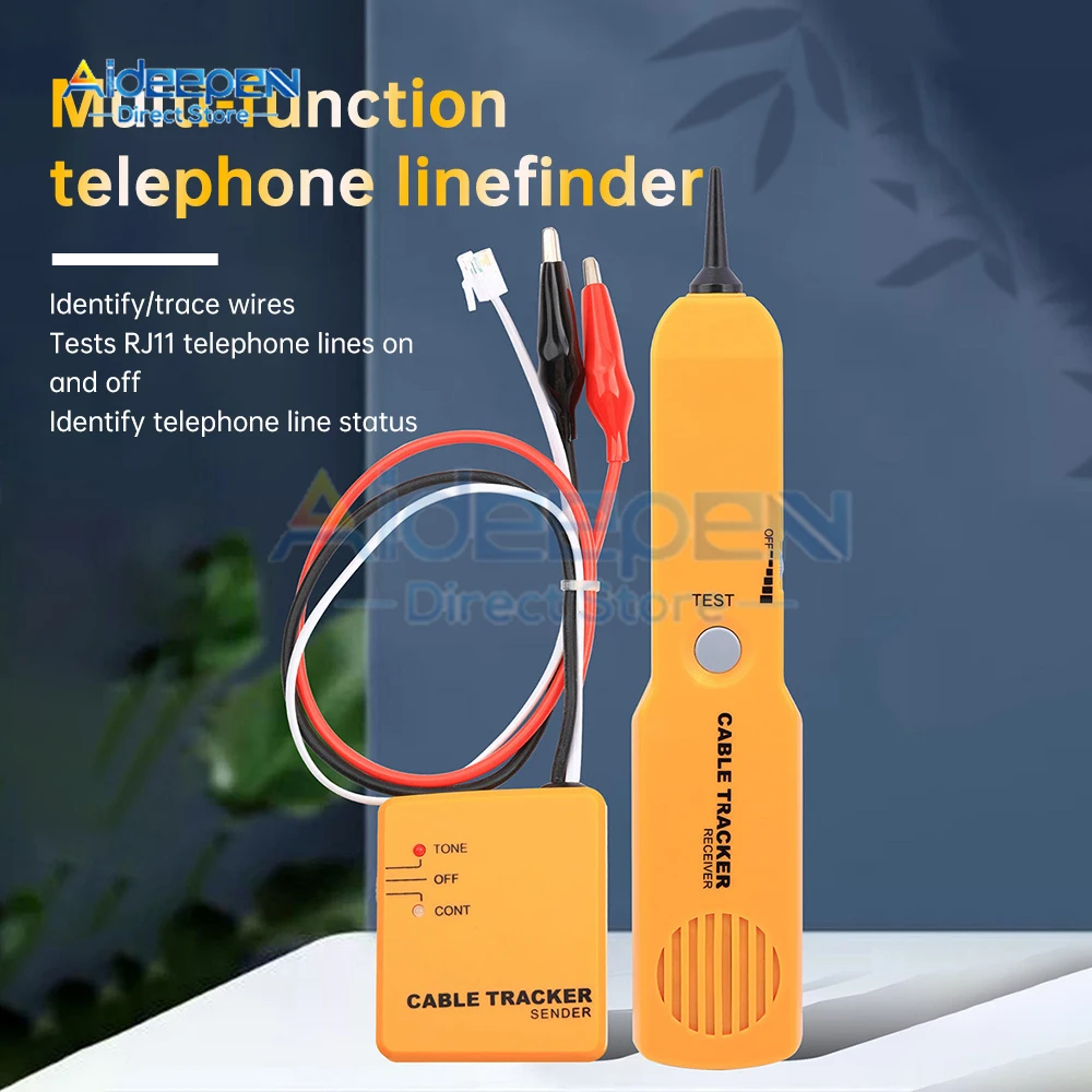 Ethernet LAN Network Cable Tester RJ11 RJ45 Cat5 Cat6 Telephone Wire Tracker Tracer Toner Detector Line Finder