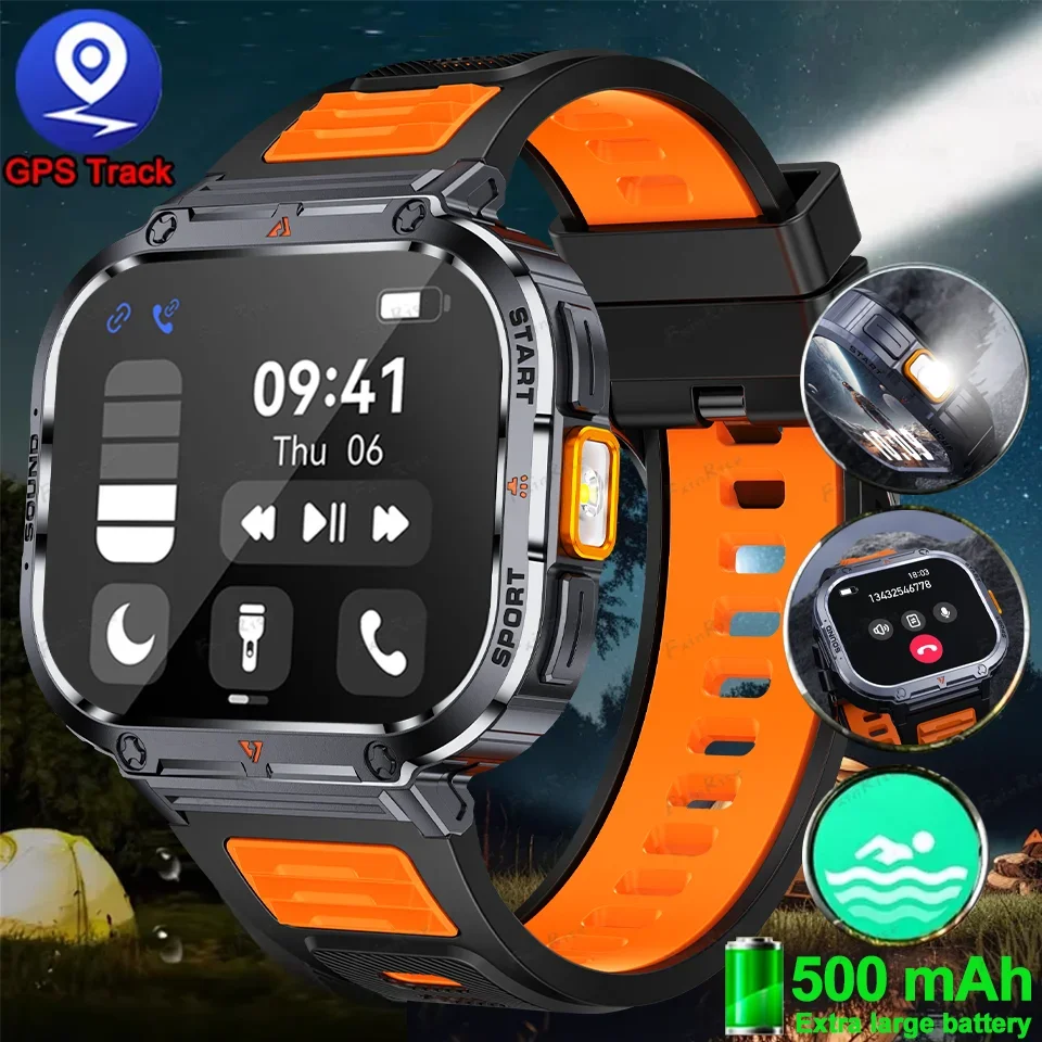 Professional Smart Watch for Men High-Precision GPS Trajectory 2.01