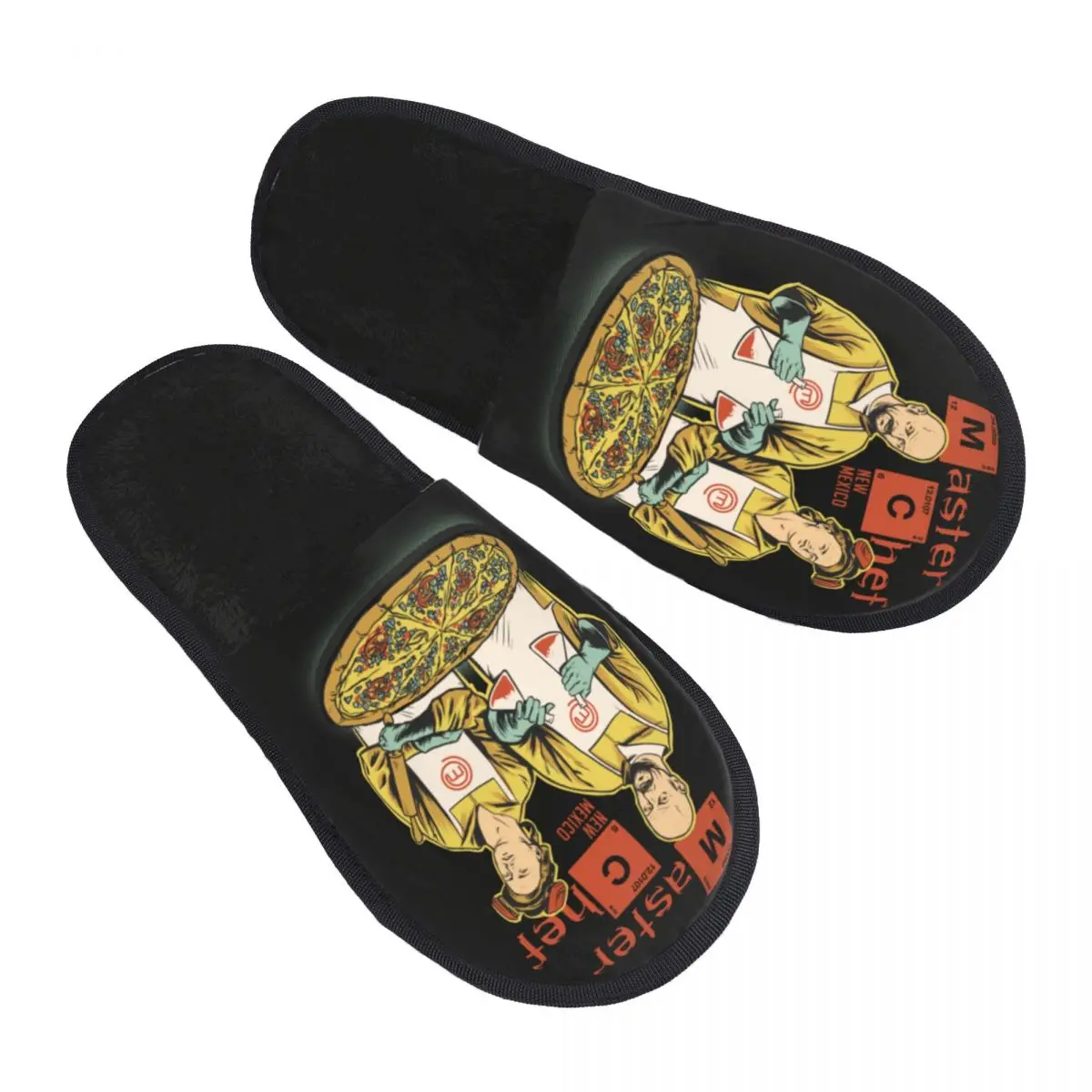 Custom Breaking Bad Walter White Cook Meme House Slippers Women Cozy Memory Foam TV Show Heisenberg Slip On Spa Slipper Shoes