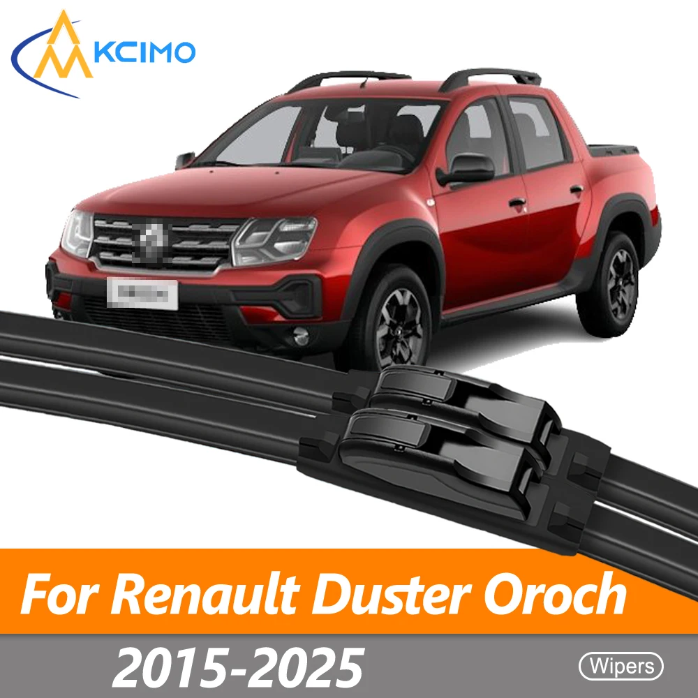 

2x Front Windshield Wipers For Renault Duster Oroch 2015-2025 All-Weather Durability Wiper Blades Set Easy Clip Installation