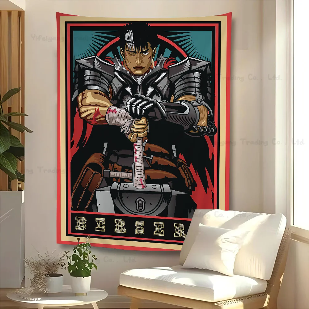 Japanese Anime Berserk Chart Tapestry Home Decoration Hippie Bohemian Decoration Divination Wall Hanging Home Decor