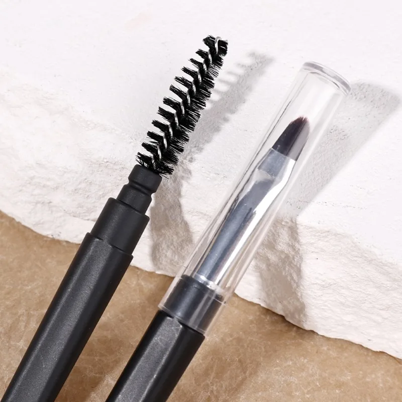 Pennelli per trucco sottili angolati con lama portatile pennello per Eyeliner per ciglia per sopracciglia Fine piatto pennello per labbra in Silicone strumento per trucco professionale