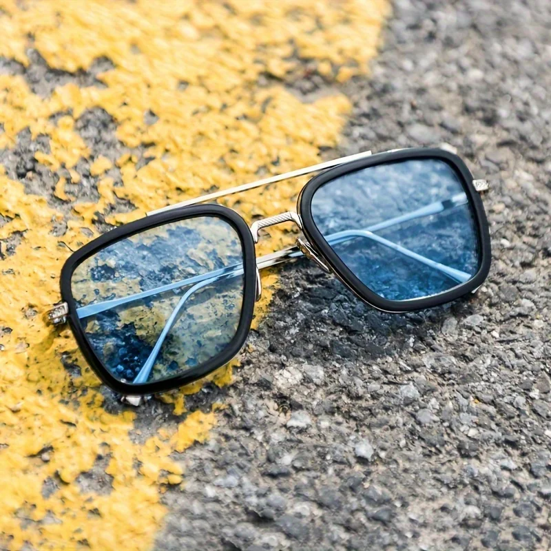 Fashion Steampunk Men Sunglasses Man Sun Glasses Vintage Metal Eyewear UV400 Women Shade - view 3