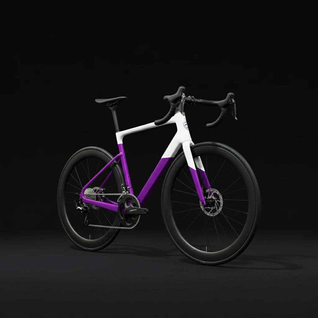 Full Carbon Road Racing Bike, Carbon Fiber Material, Hydraulic Disc Brake, Internal Cable Routing High Speed Bicycle