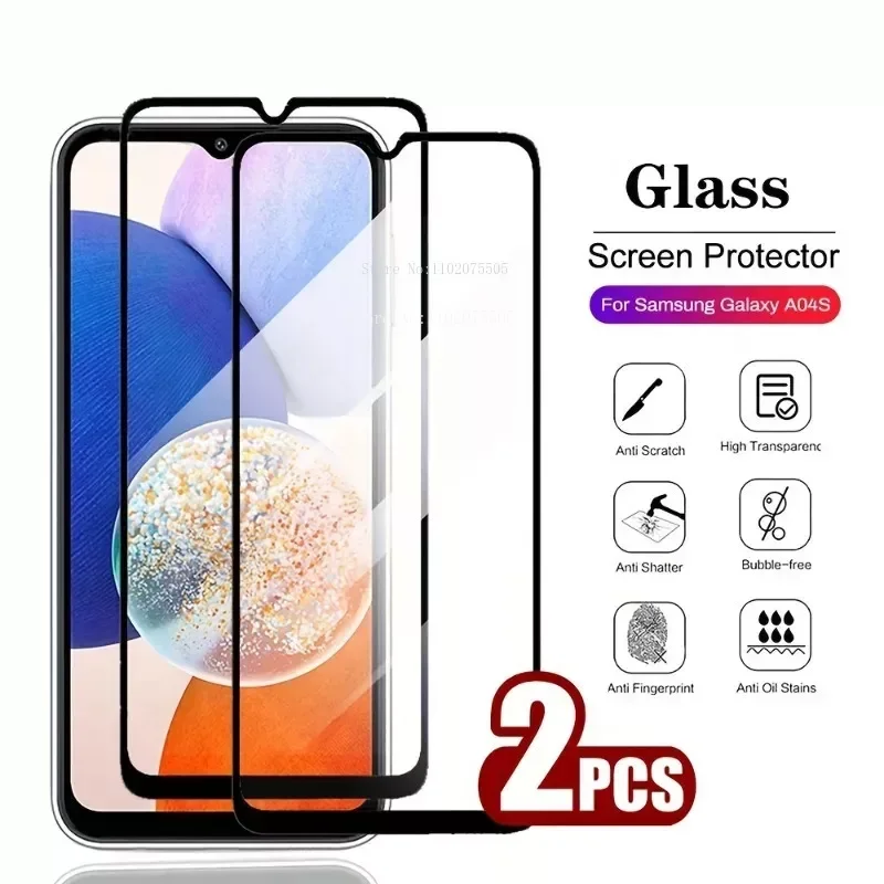 2Pcs Tempered Glass for Samsung A01 A02S A03S A04 A11 A12 A13 A14 A21S Screen Protector on SAMSUNG  Xcover 7 F15 M15 C55 M55