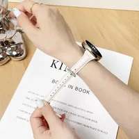 Slim Leather strap For Samsung Galaxy watch 7/FE/6/5/5 pro/4 Classic/active 2 20mm 22mm sport bracelet Huawei watch GT 4-3 band