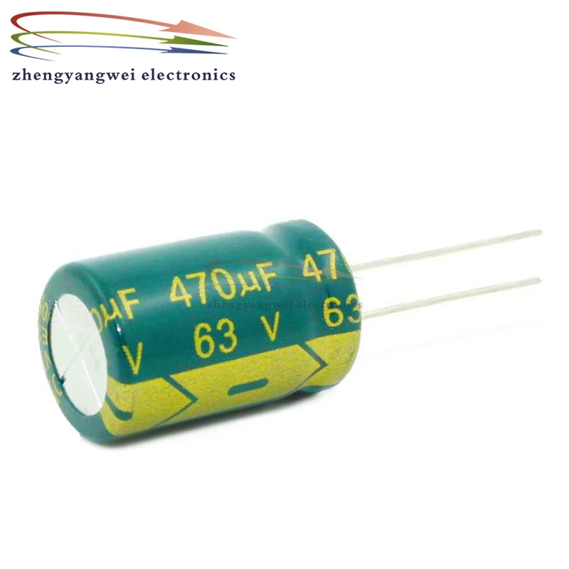 Imagem -02 - Capacitor Eletrolítico de Baixa Resistência de Alta Freqüência Verde 13x21 mm 63v 470uf 35v 1000uf 25v 2200uf 10 Pcs