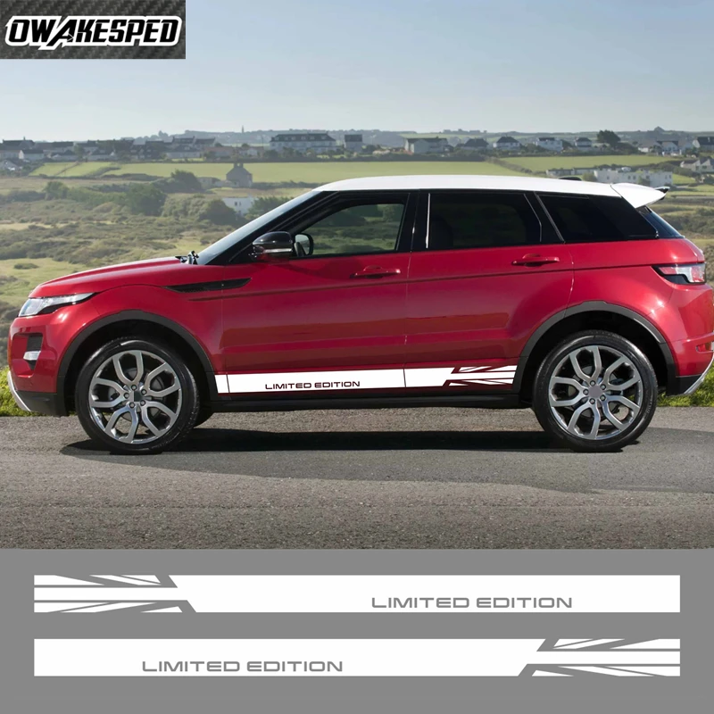 

2pcs Car PVC Stickers Long Strips Vinyl Film Decor Decals For Range Rover Evoque I320 I322 l405 l494 Auto Tuning Accessories