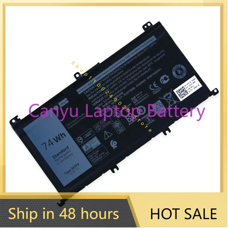 

2024 New 357F9 Battery For Inspiron 15 7559 7000 7557 7567 7566 5576 5577 71JF4 P57F P65F INS15PD-1548B 11.4V 74Wh