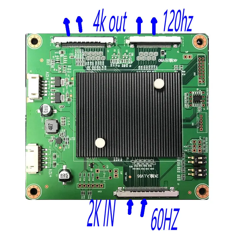 

Free shipping! QK-6M60 2K 60HZ input 4K120HZ output adapter board LVDS IN To 120HZ 4K OUT