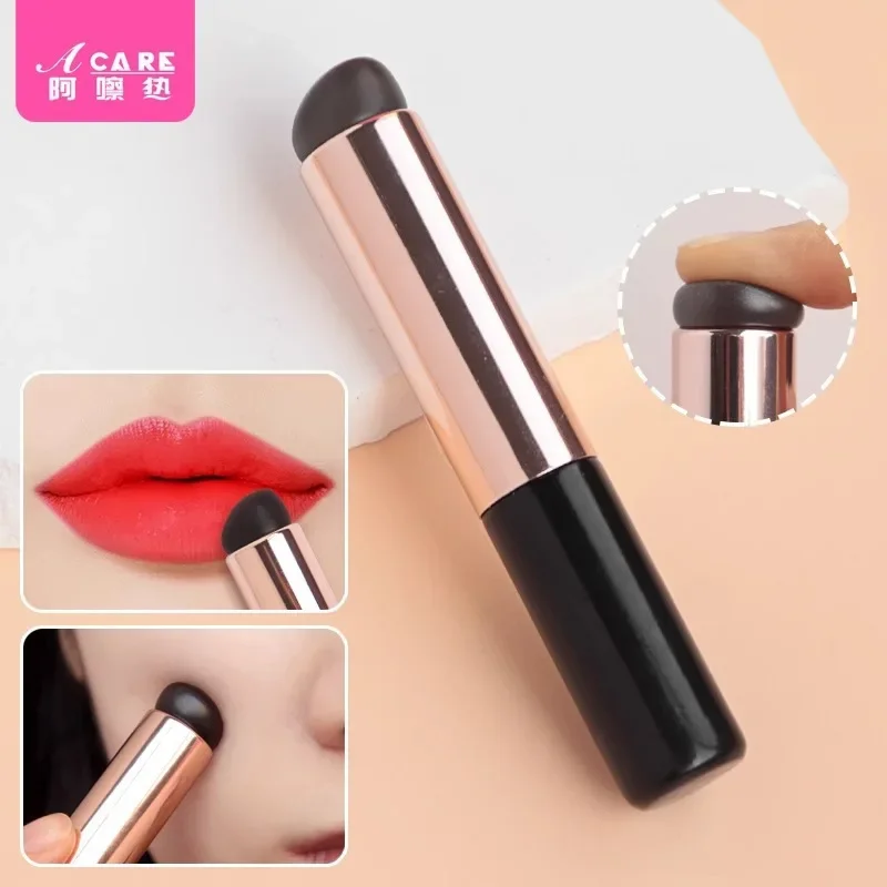 DX01/brocha de labios/A1PQ0-brocha de silicona fácil de usar, brocha de maquillaje, brocha de sombra de ojos con lentejuelas y tapa para excavación, Eas de viaje portátil