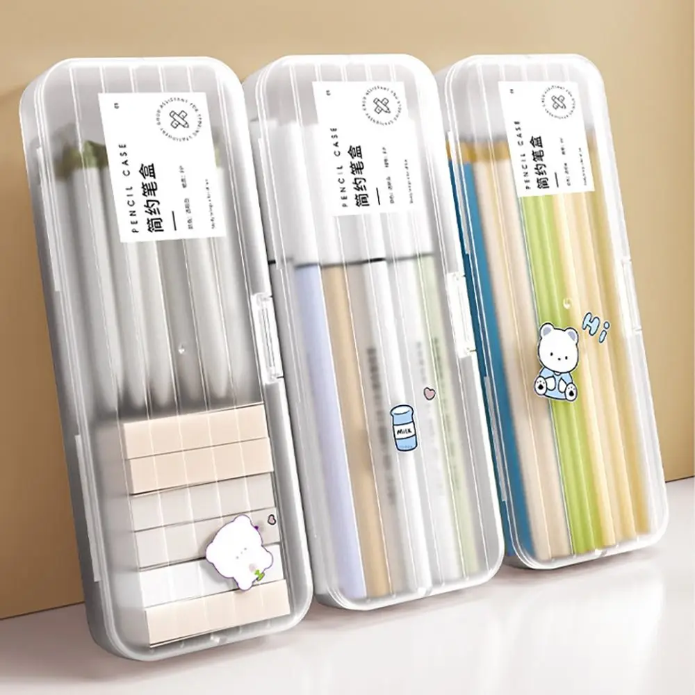 Grote Capaciteit Opbergdoos Hoge Kwaliteit Multifunctionele Transparante Pen Box Plastic Desktop Organizer Cadeau