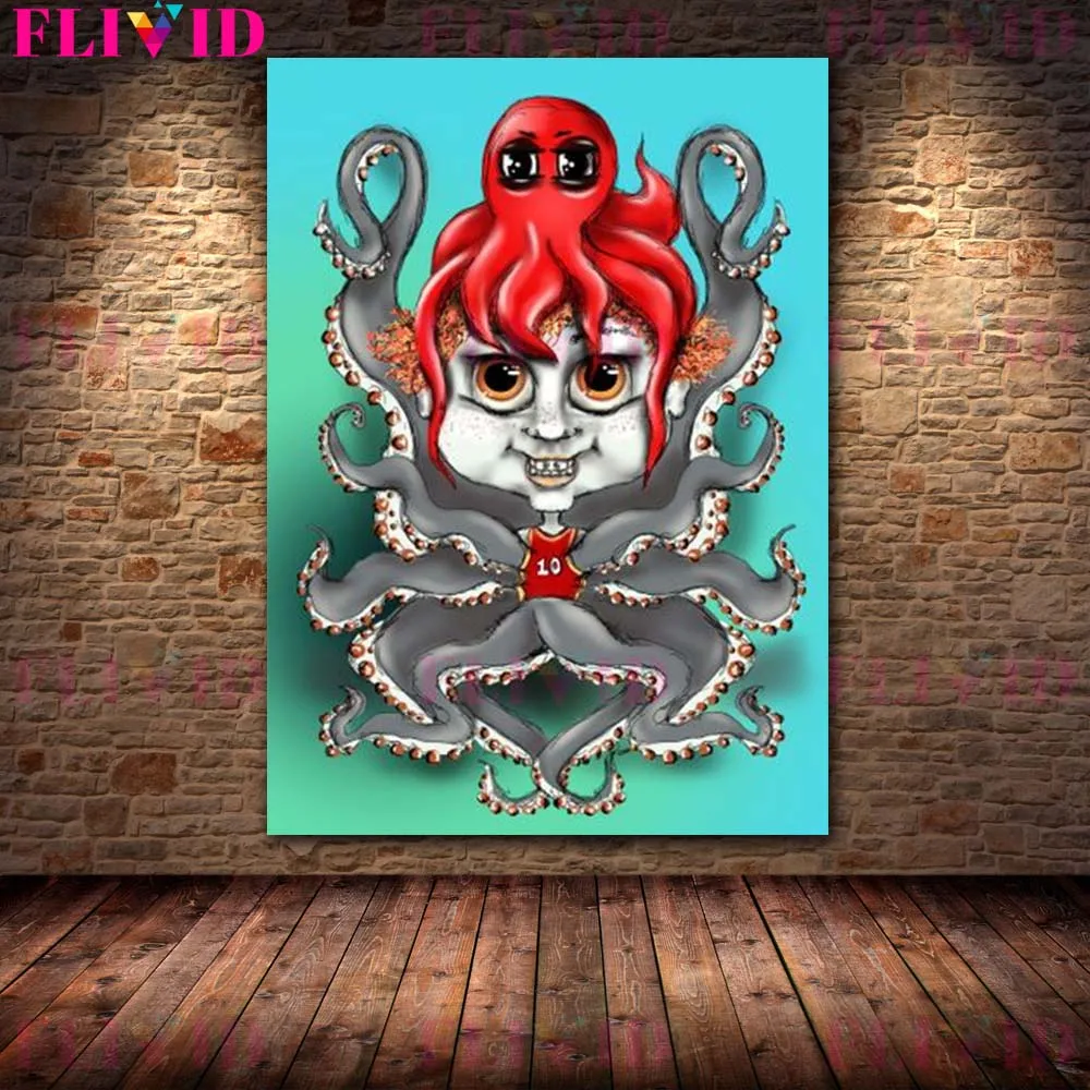 Concept Art Baby Bird Emo Psycho Puppy Nordic Poster Wall Pictures For Living Room Wall Art Canvas Painting Decor Unframed
