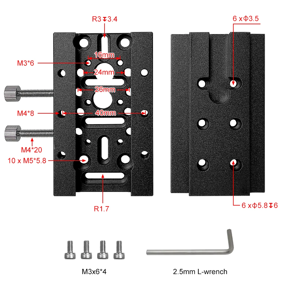Tyvok Sliding Plate Liftable Adjustable Modular Holder for CNC Laser Engraver Adjustment Brackets Laser Cutting Accessories