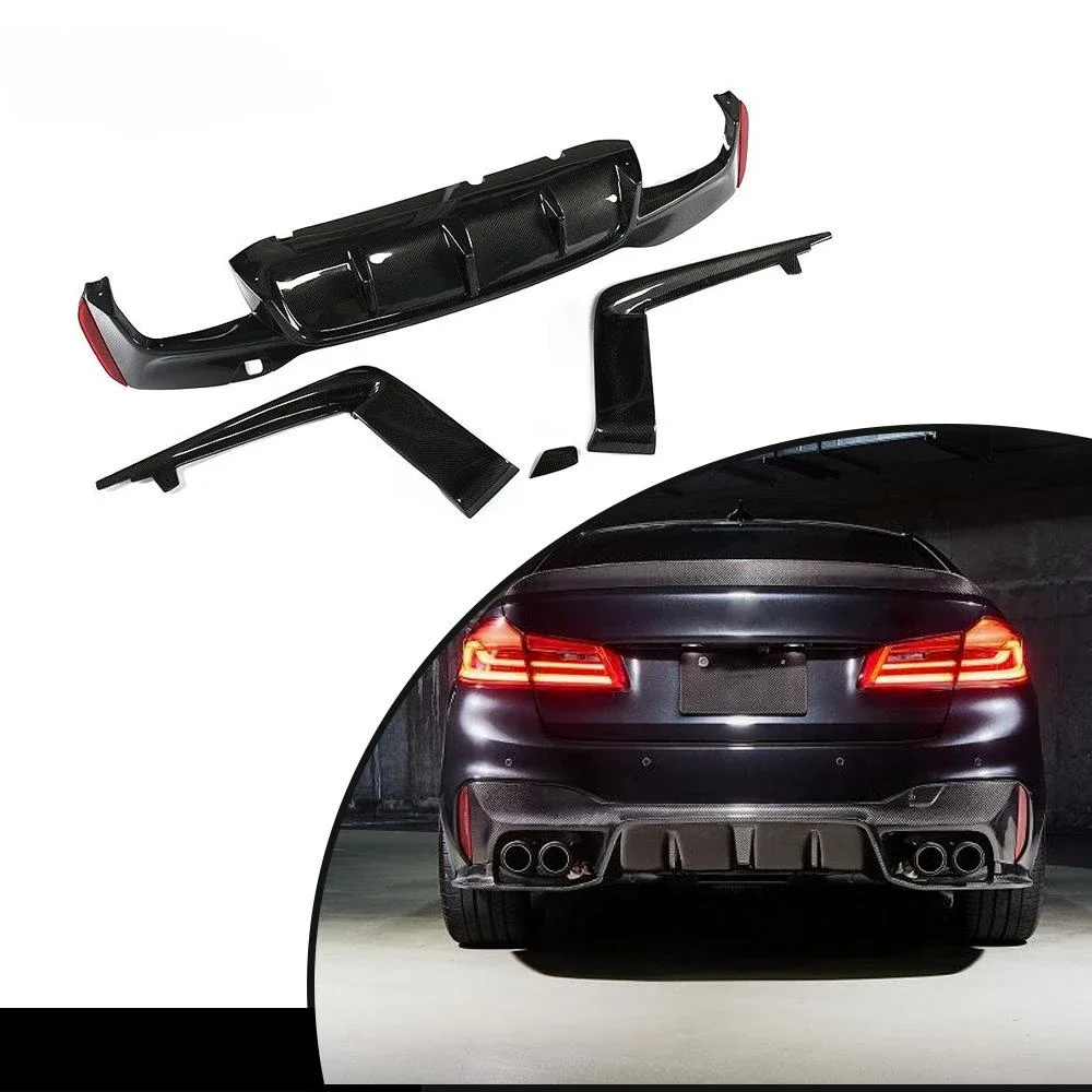 Carbon Fiber Rear Bumper Diffuser for BMW 5 Series F90 M5 Sedan 4-Door 2021 3 pieces