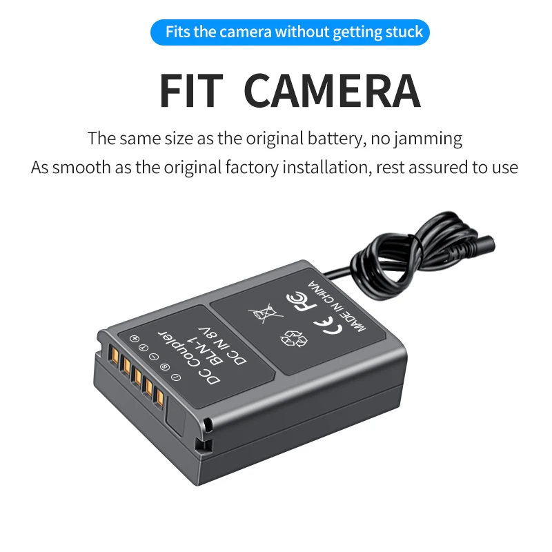 HQIX for OLYMPUS OM-D E-M5 E-P5 E-M5 MarK Ⅱ E-M1 PEN-F Camera BLN-1 Virtual Battery USB Power Adapter