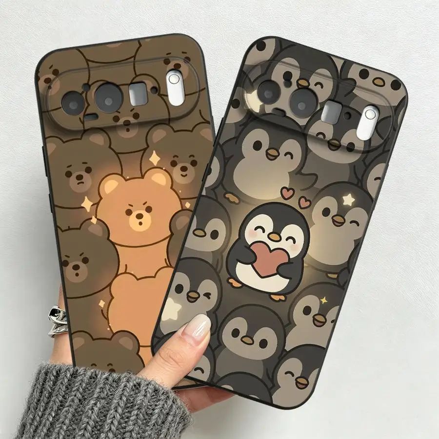 

Funda Phone Cover Case for Google Pixel 10A 10 9 Pro XL 8a 9a 6 7 8 Pro 6a 7a Cute Penguin Love Art