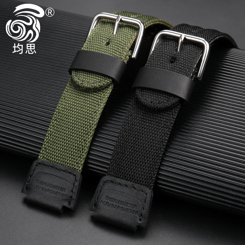 For Casio G-SHOCK Small Square Dw5600 GW-5000 5035 GW-M5610 Modified Ae1200 Sgw300/400 Mrw200 Canvas Nylon 18x24mm Watch Strap