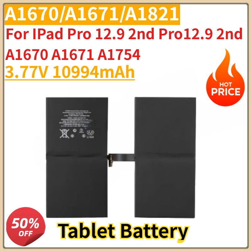 

Аккумулятор для планшета 3,77 В, 10994 мАч для IPad Pro 12,9, 2-й Pro12,9, 2-й A1670 A1671 A1754