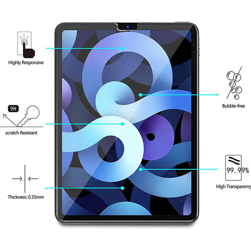 Tempered Glass For Apple iPad Air 5 2022 A2589 A2591 Full Coverage Screen Protector Glass For iPad Air 5th generation 10.9\'\'