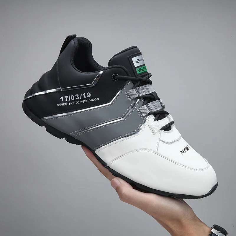 Men's Versatile Large Size Casual Shoes Fashionable Breathable Soft Bottom Leather Surface Dad Shoes Comfortable All-Match