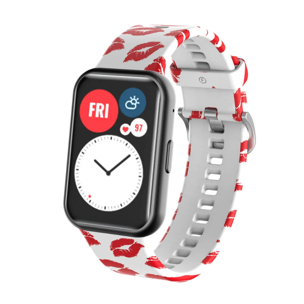 Ремешок силиконовый для Huawei Watch Fit, сменный регулируемый браслет для умных часов, аксессуары для Huawei