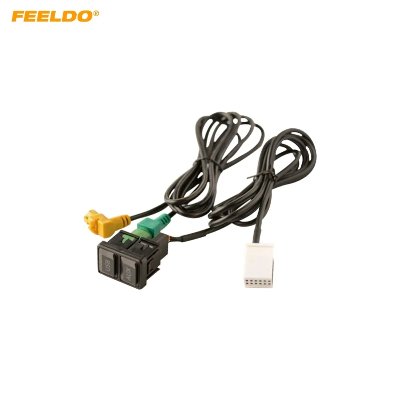 Car USB AUX Data Adapter Switch Button Cable wiring Harness For Volkswagen Golf POLO GTI Bora RCD510 RNS315 RCD310