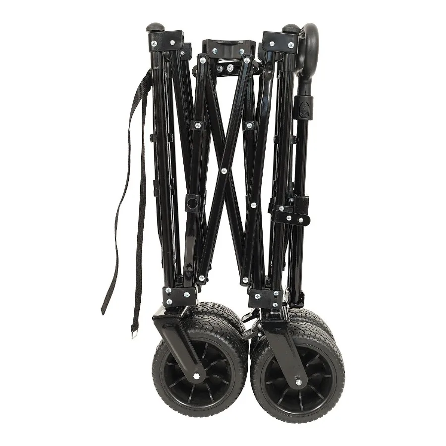 折りたたみ式拡張ワゴン、耐荷重480ポンド、頑丈な折りたたみ式ユーティリティガーデンカート、大型オールテレインタイヤ付き