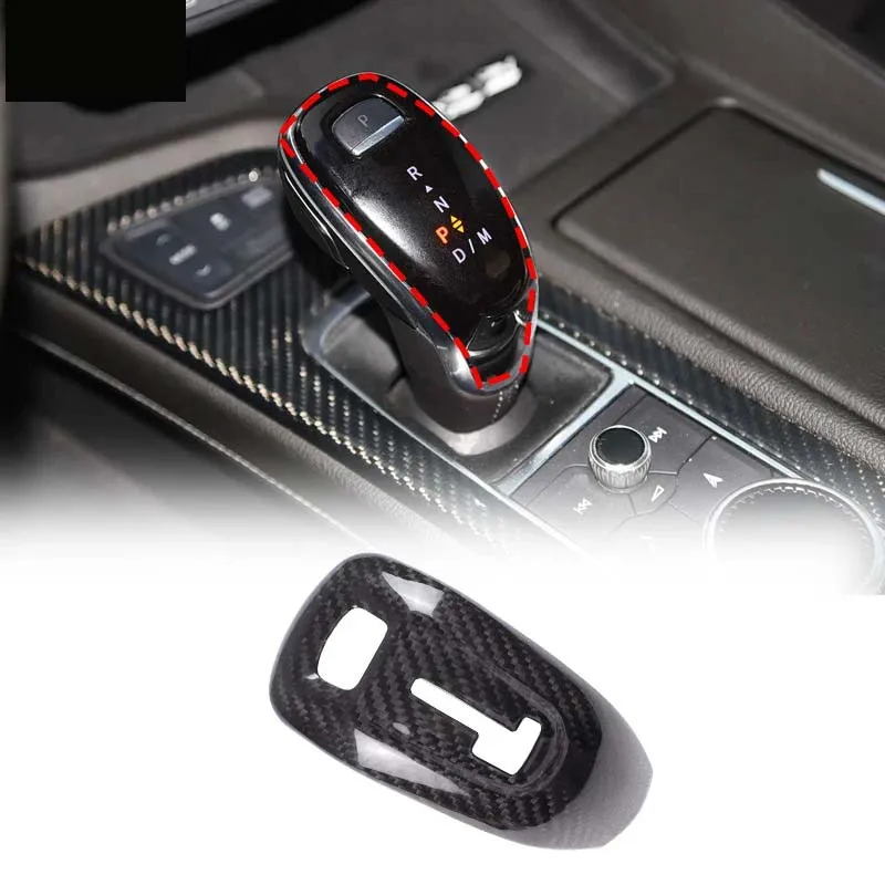 

Real Carbon Fiber For Cadillac CT5 2020-2025 Car Gear Shift Knob Head Cover Trim Car Accessories 1 PCS