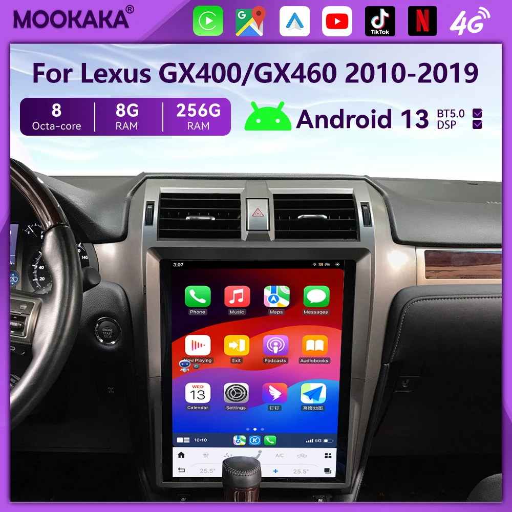 15 Inch Android13.0 Car Radio For Lexus GX400/GX460 2010-2019 Wireless Carplay GPS Navi Head Unit Strero Multimedia Player Auto