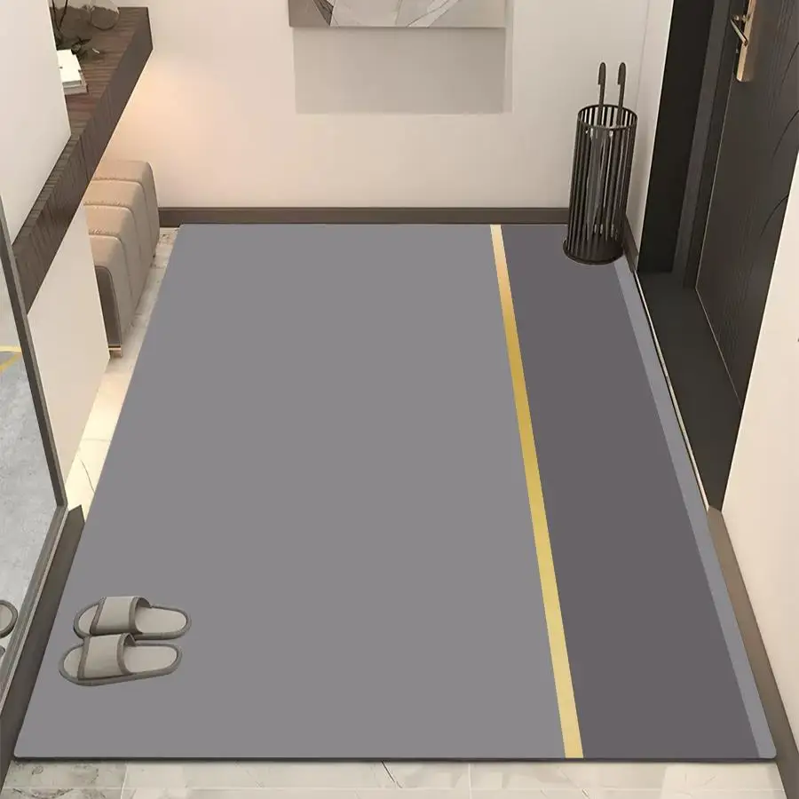 

Silica Mud Entrance Door Mat Kitchen Floor Rug Water Absorbent Non-Slip Cutable Mat for Bathroom Hallway And Kitchen