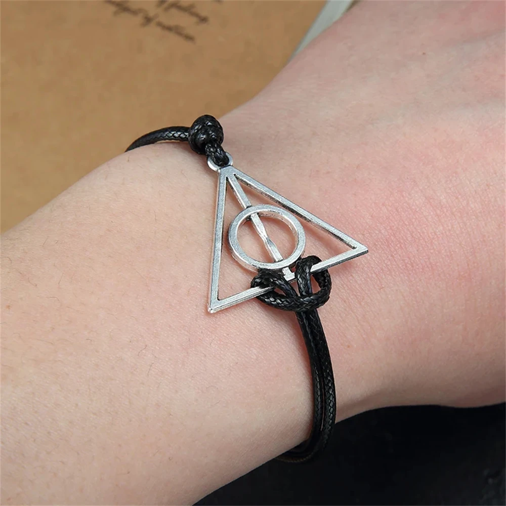 جديد الأزياء والمجوهرات العتيقة سحر بوتر الأقداس المهلكة الجلود سوار حبلي للرجال والنساء الهدايا