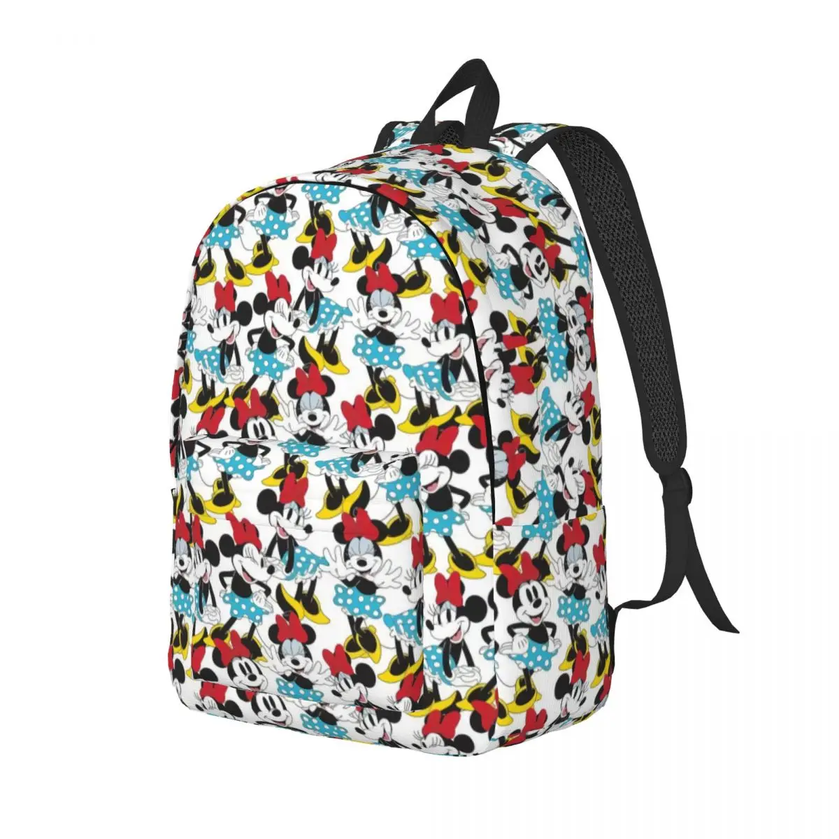 Sac à dos personnalisé Minnie Cartoon pour ordinateur portable, sac à livres de base pour l'école, les étudiants, les femmes et les hommes