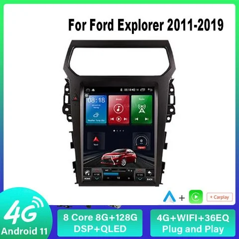 Для Ford Explorer 2011-2019 Android 13 автомобильный радиоприемник стерео навигация сенсорный экран стерео мультимедийный плеер Carplay Auto WIFI DSP