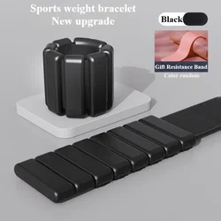 1 Paar tragbare Handgelenk- und Knöchelgewichte, Silikonarmband-Handgelenkarmreifen, Workout-Widerstandsgewichte für Krafttraining, verstellbar