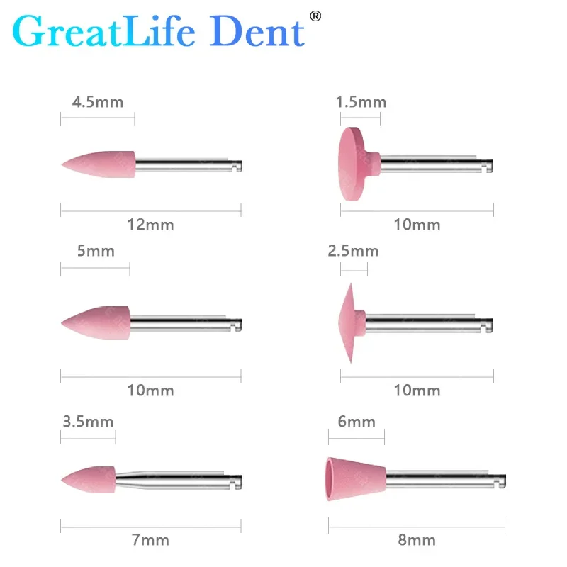 GreatLife 덴트 치과 사전 연마 연마기, 합성 천연 치아 도자기 마감 연마 재료, 거친 또는 미세